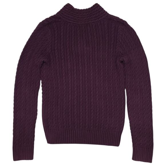 Jeanne Pierre Sweater Womens Medium Cable Knit Pullover V Neck Warm Cozy Layer - Picture 7 of 11